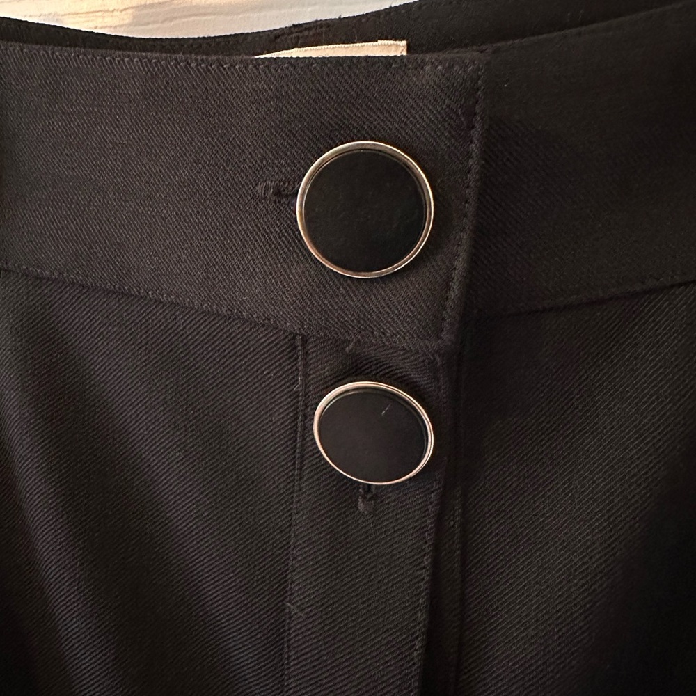 Sezane Charcoal Button-Front Mini Skirt - Picture 3 of 9